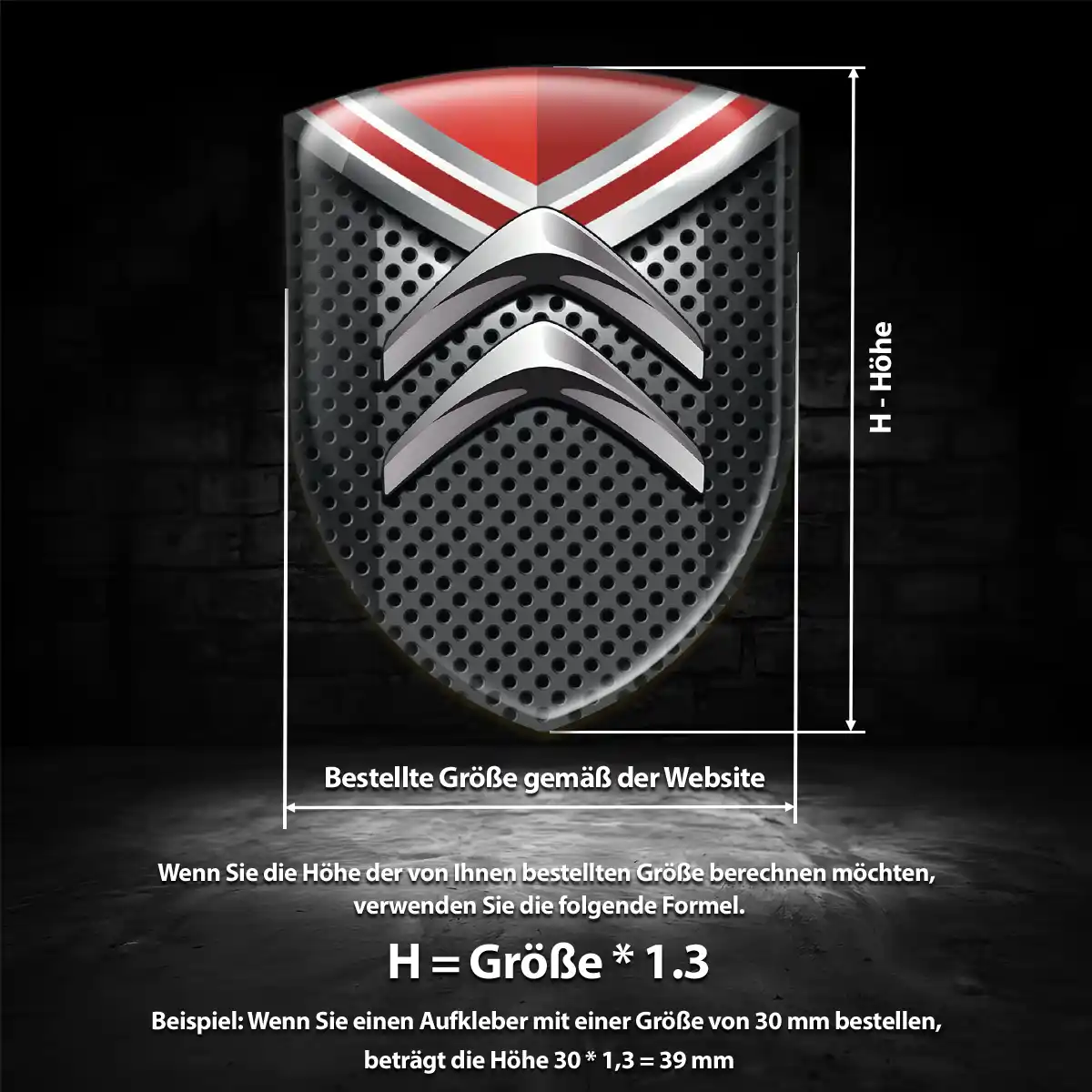 Citroen Aufkleber 3D Gel Embleme Tuningfahrzeug