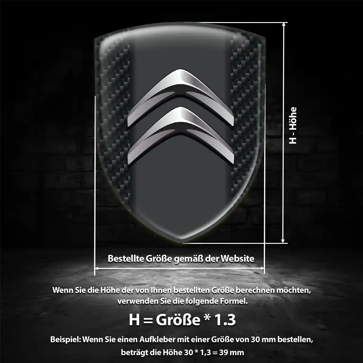 Citroen Aufkleber 3D Gel Silikon Auto Hochwertiges Harz