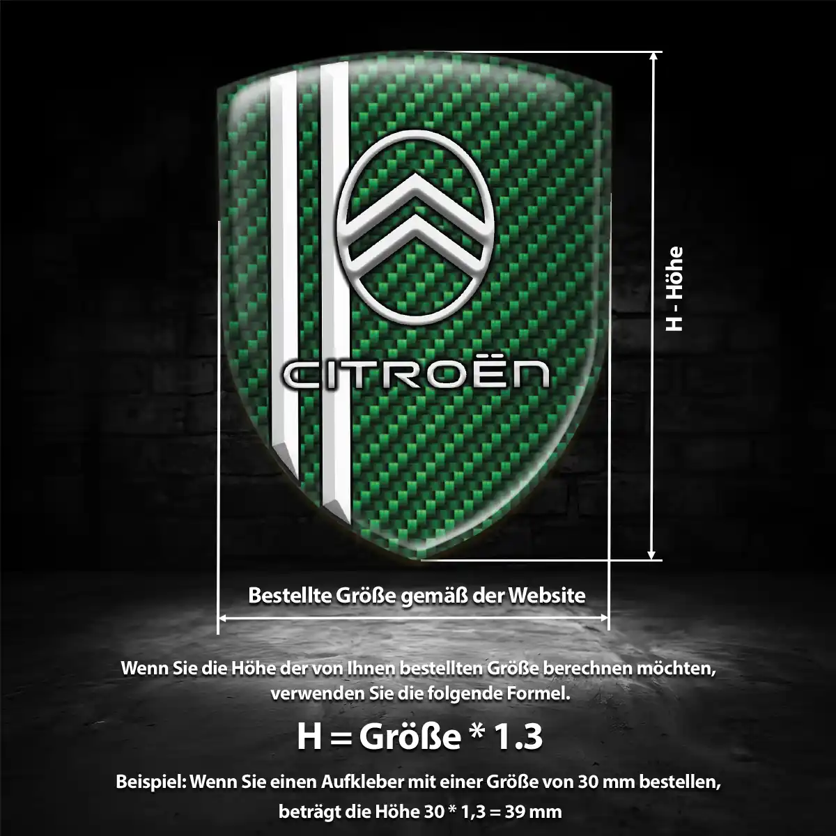 Citroen Aufkleber 3D Gel Silikon Auto Limitierte Auflage