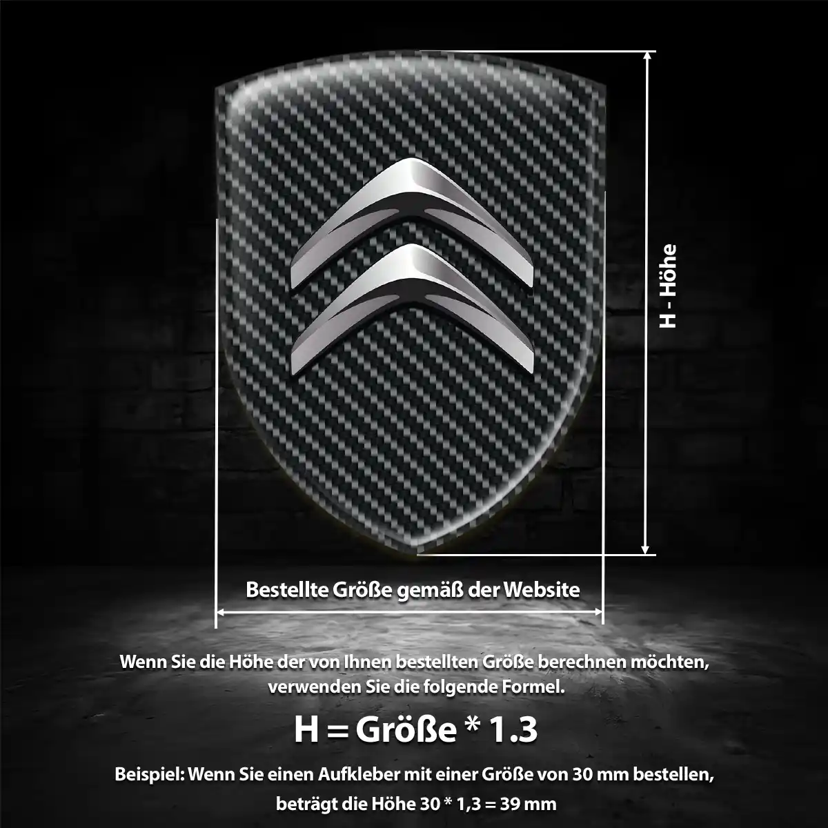 Citroen Aufkleber 3D Gel Silikon Erstklassige Qualität