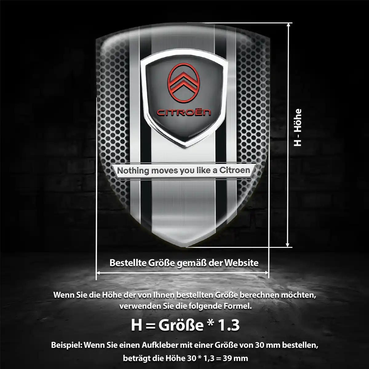 Citroen Aufkleber 3D Gel Wappen Auto Hohe Qualität