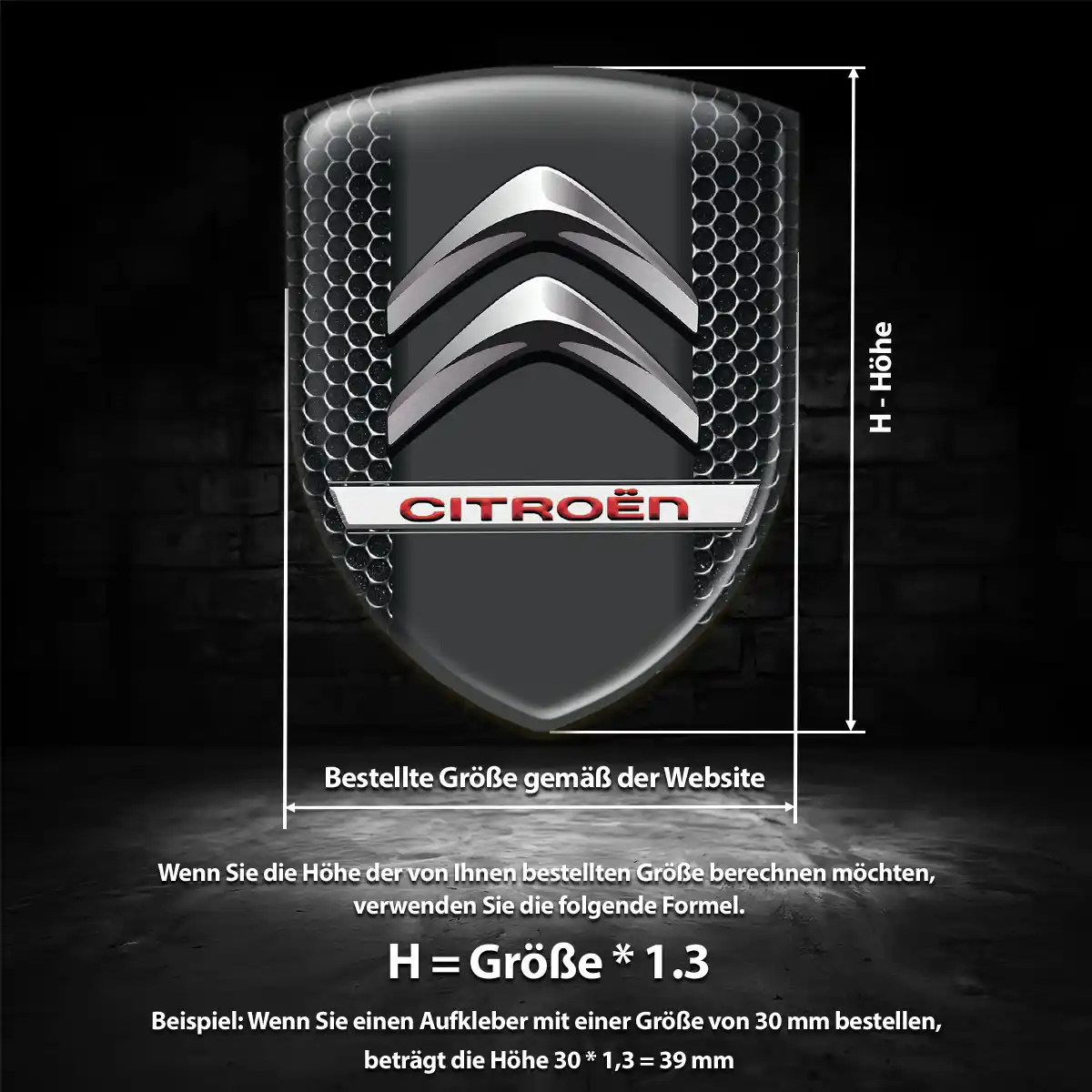 Citroen Aufkleber 3D Gel Wappen Auto Limitierte Auflage