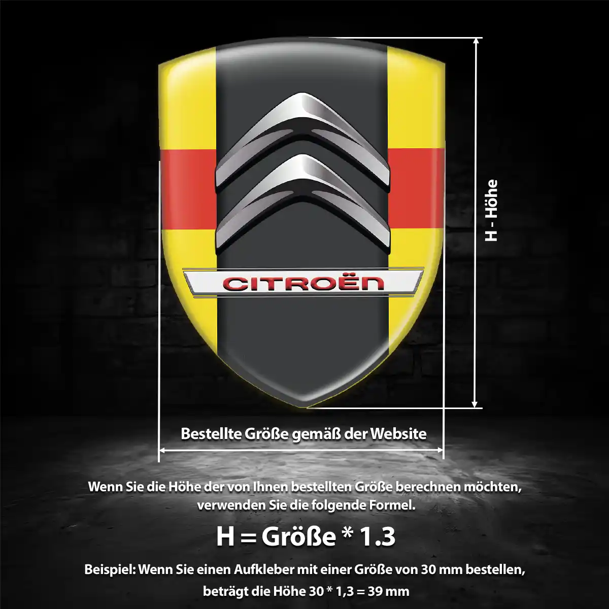 Citroen Aufkleber 3D Gel Wappen Auto Modernes Design