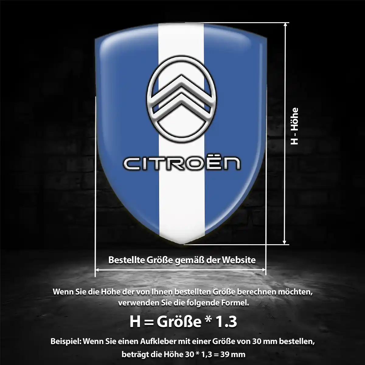 Citroen Aufkleber 3D Gel Wappen Auto Stilvolles Design