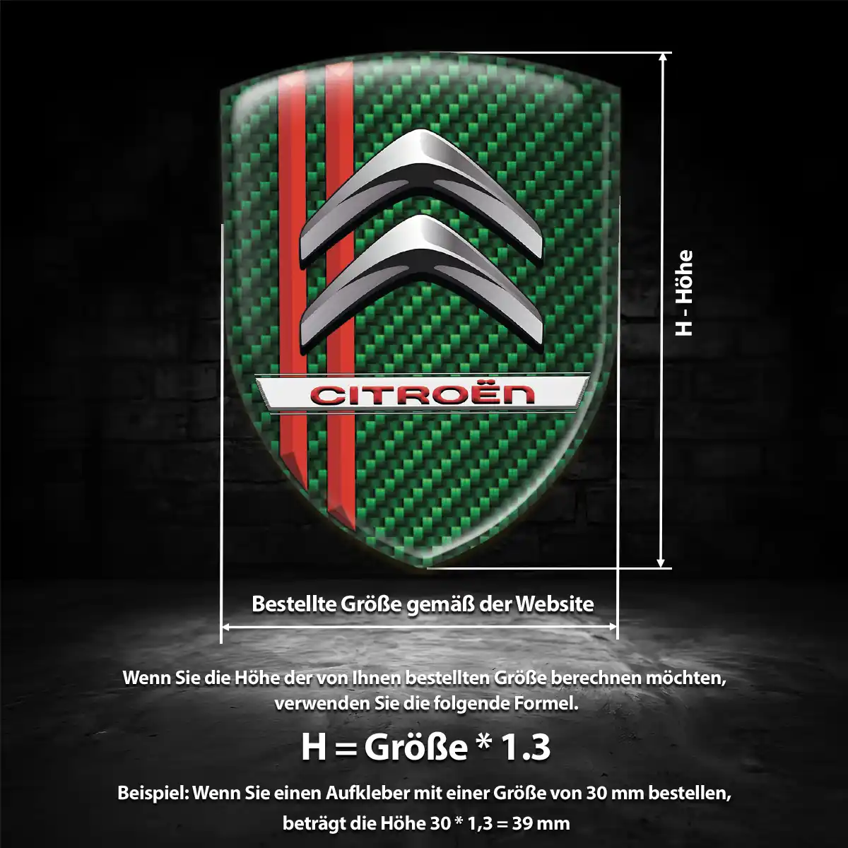 Citroen Aufkleber 3D Gel Wappen Markenedition