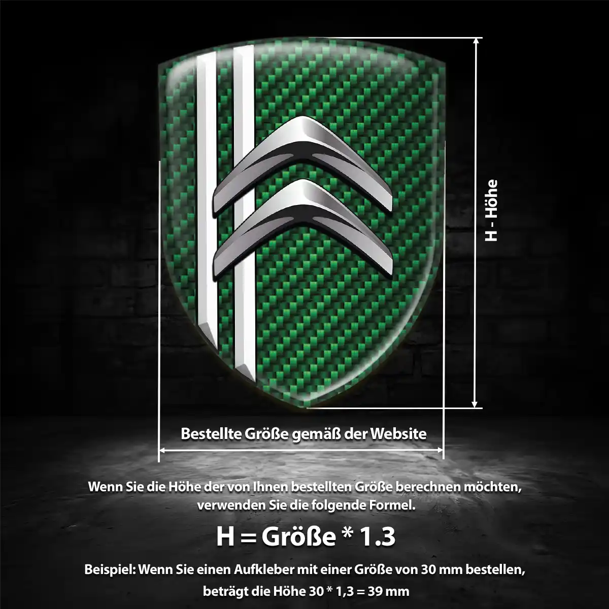 Citroen Aufkleber 3D Gel Wappen Premiumqualität