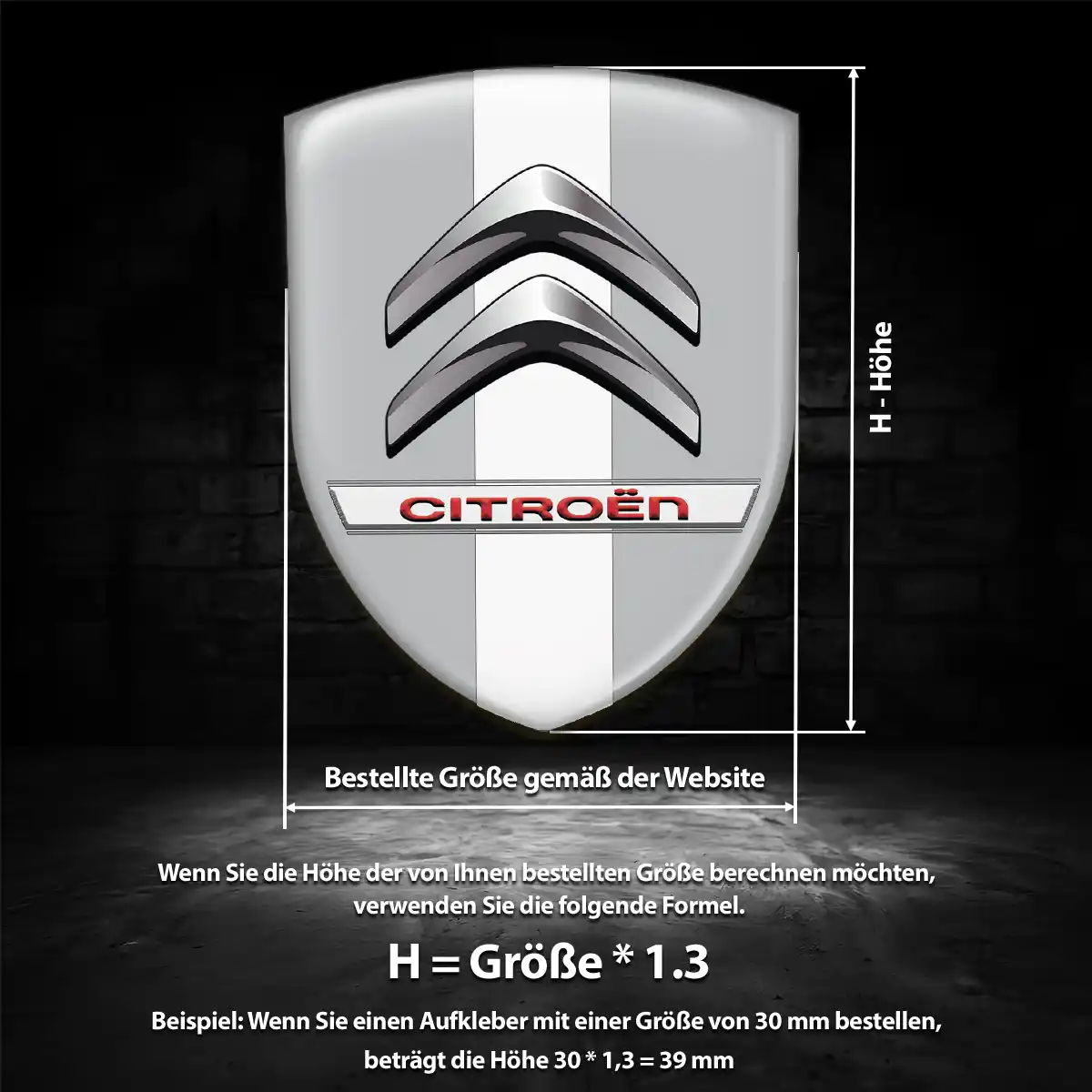 Citroen Aufkleber Auto Hochwertiges Harz