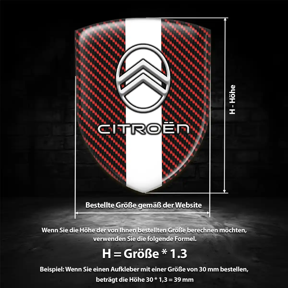 Citroen Aufkleber Auto Premium-Edition