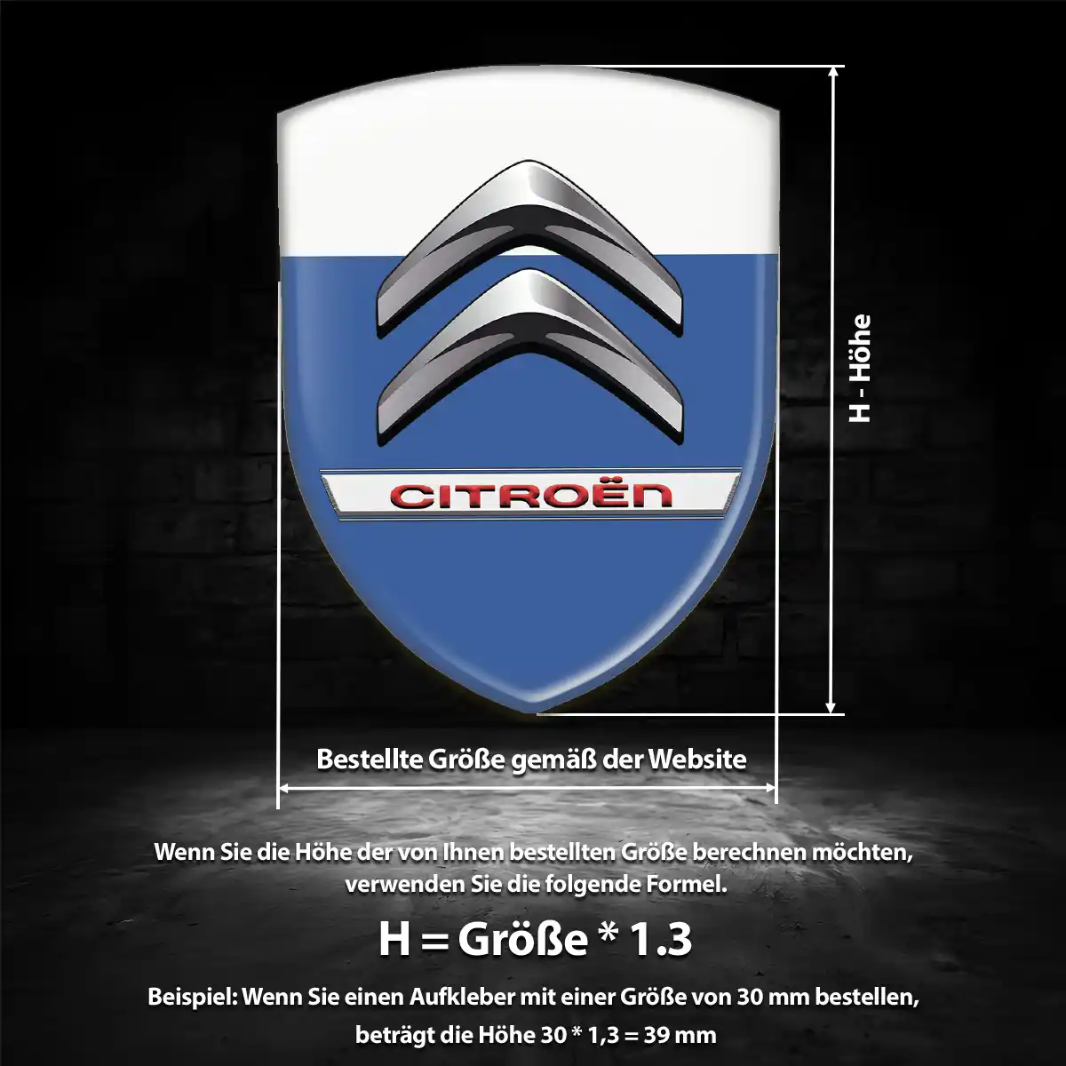 Citroen Aufkleber Emblem Hohe Qualität