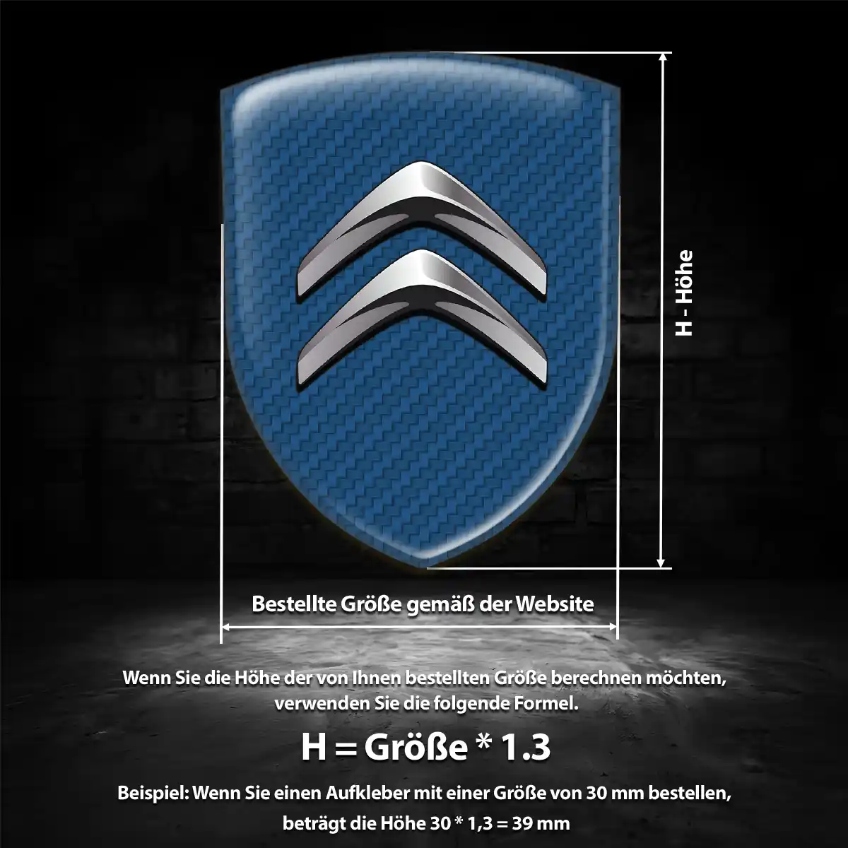 Citroen Aufkleber Emblem Interieurdesign