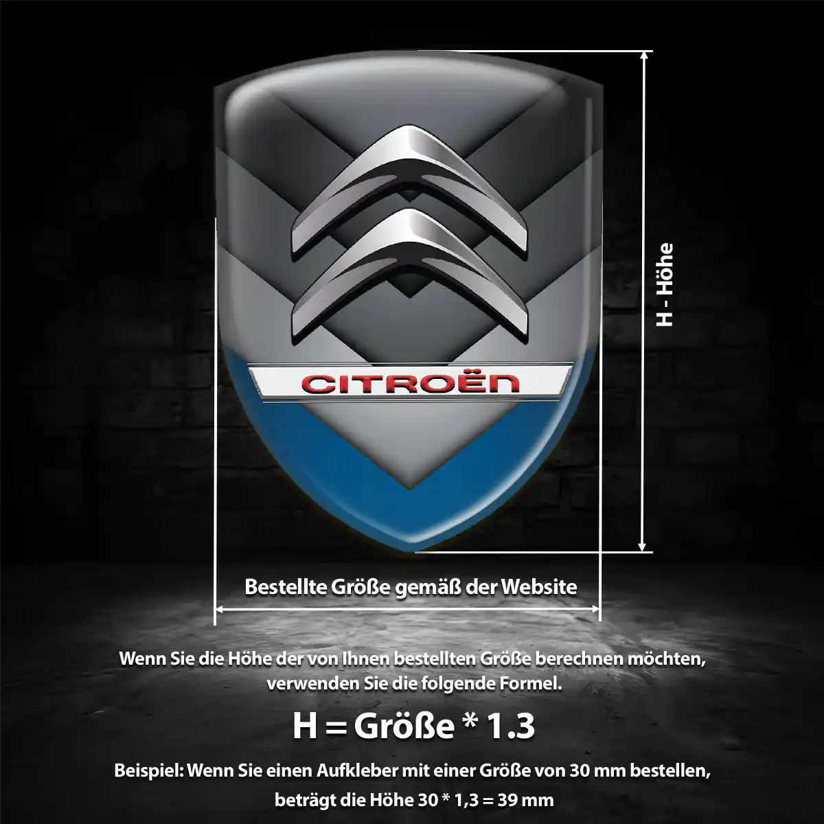 Citroen Aufkleber Emblem Wappen Anspruchsvolles Design