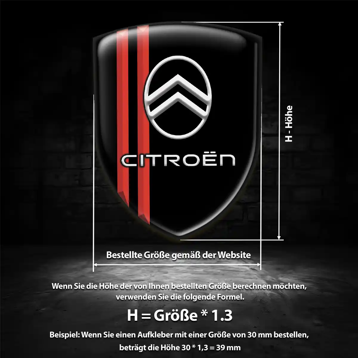 Citroen Aufkleber Emblem Wappen Auto Exterieurdesign