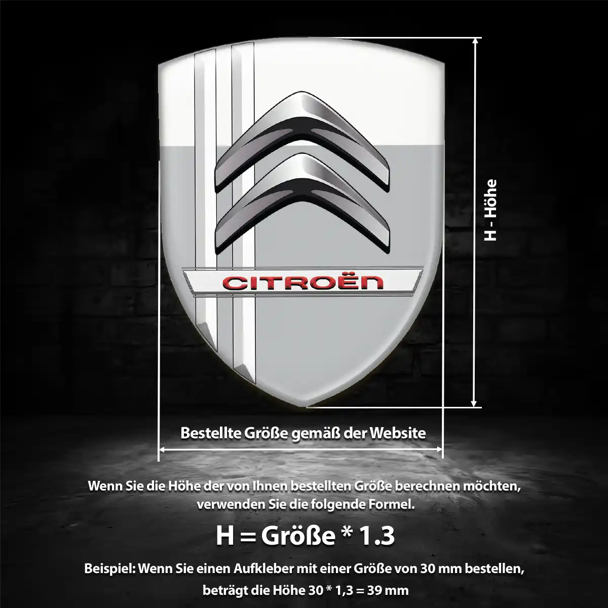 Citroen Aufkleber Emblem Wappen Auto Hochwertiges Harz