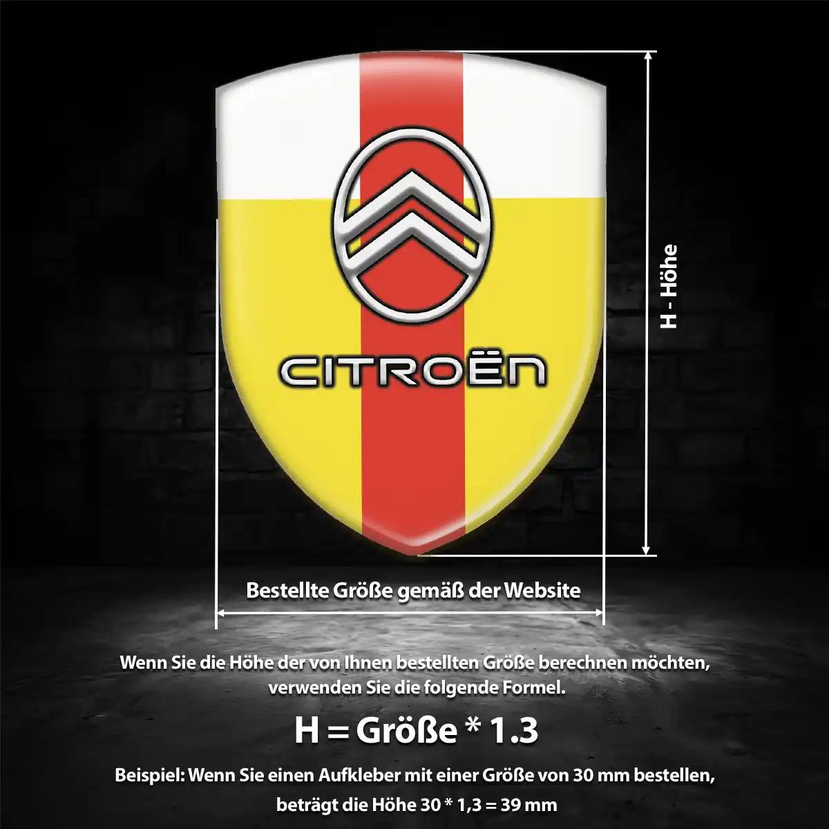 Citroen Aufkleber Emblem Wappen Erstklassige Qualität