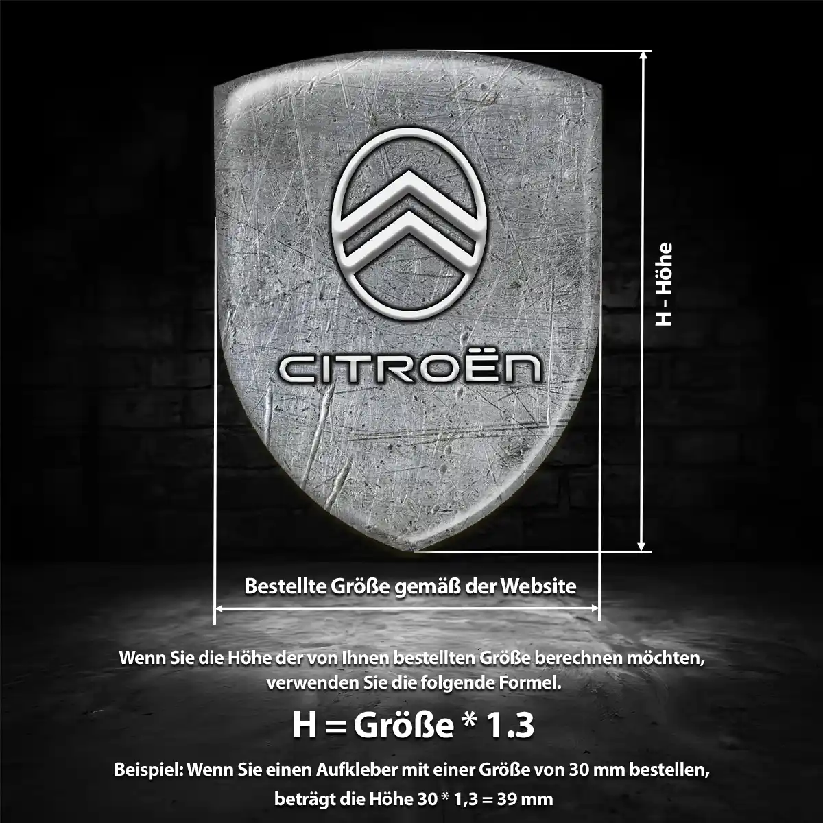 Citroen Aufkleber Emblem Wappen Modernes Design