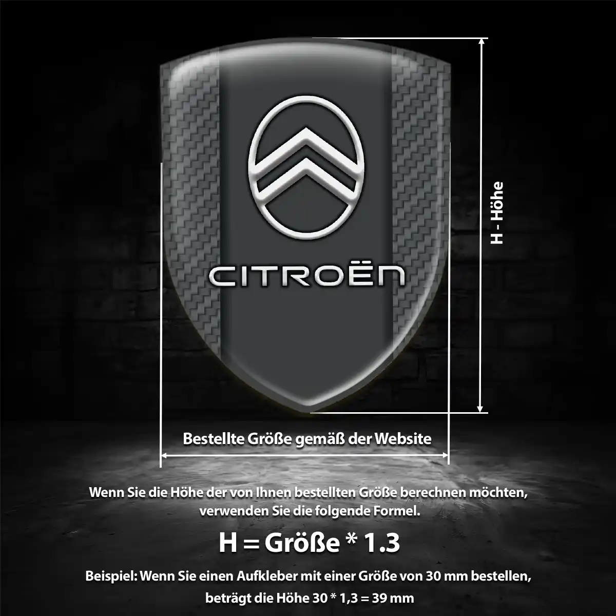 Citroen Aufkleber Embleme Silikon Auto Limitierte Auflage