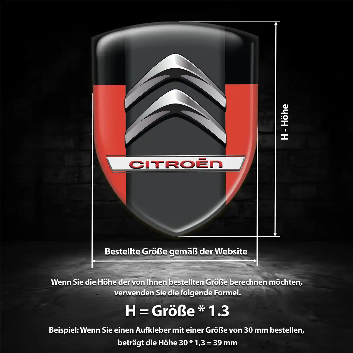 Citroen Aufkleber Embleme Silikon Limitierte Auflage