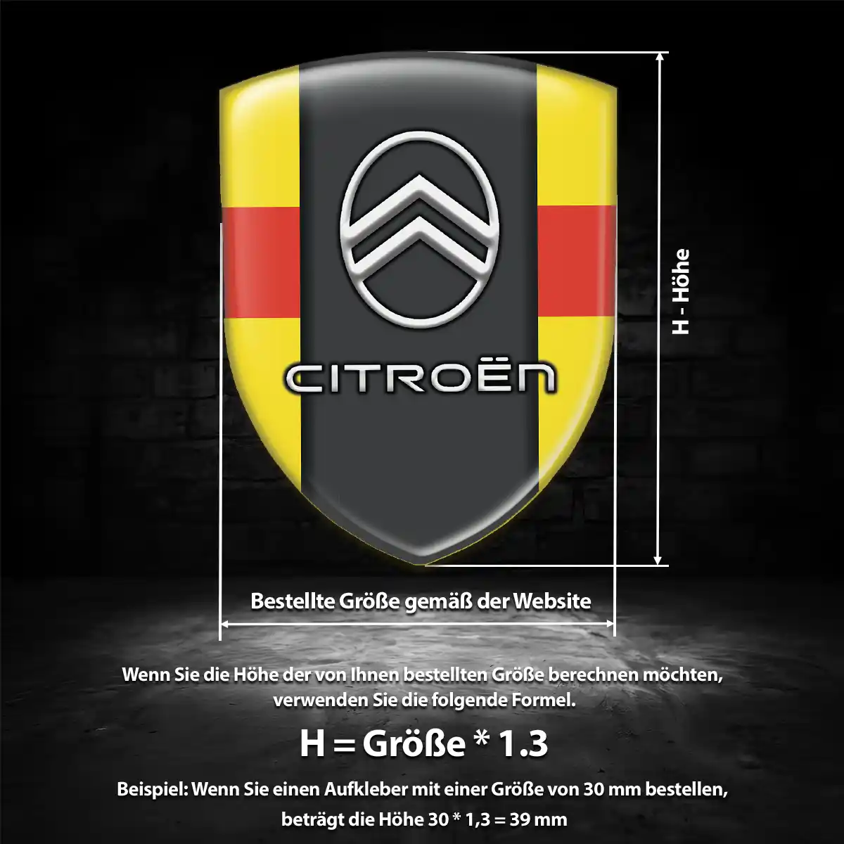 Citroen Aufkleber Embleme Silikon Tuningfahrzeug