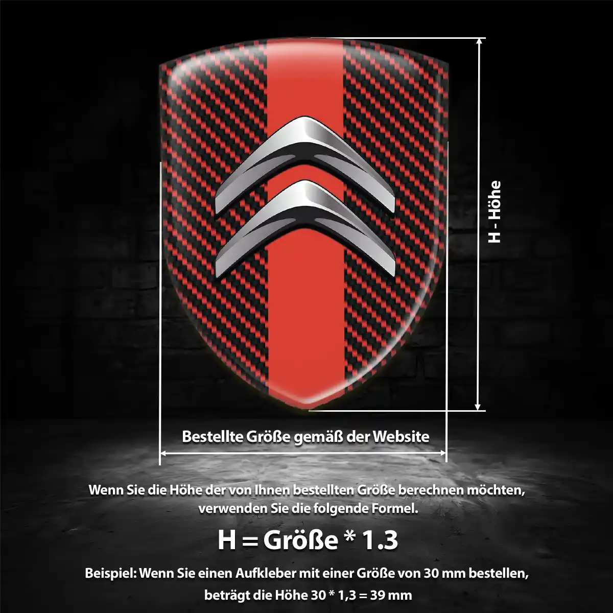 Citroen Aufkleber Hochwertiges Harz