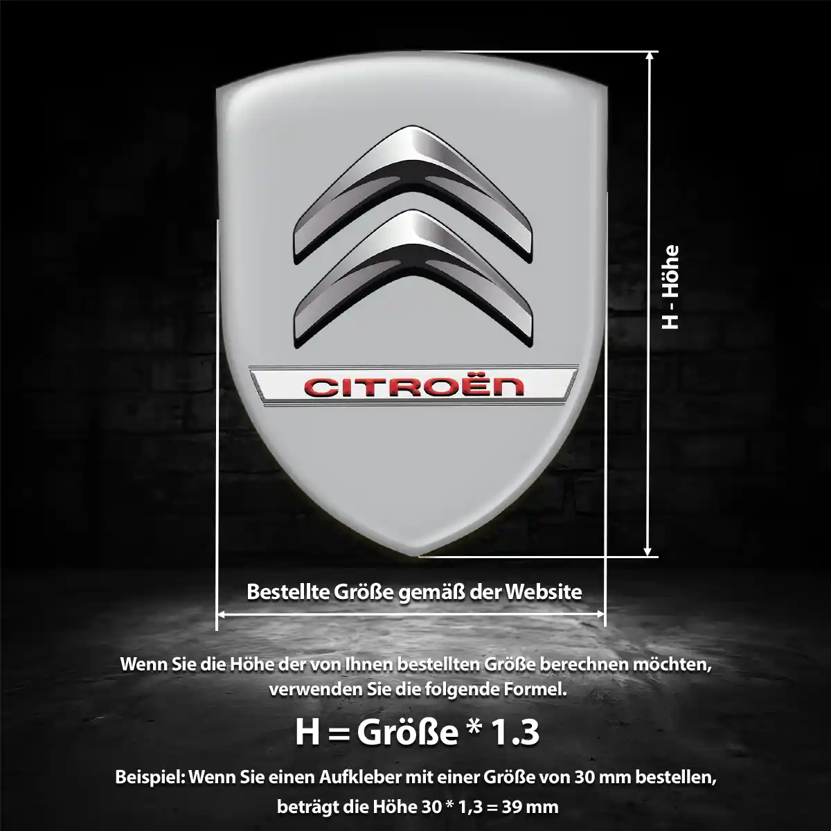 Citroen Aufkleber Silikon Embleme Auto Luxus-Edition
