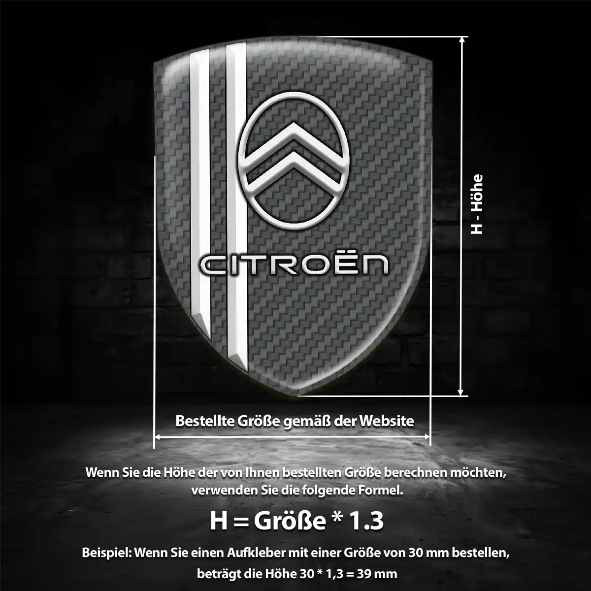 Citroen Aufkleber Silikon Embleme Auto Tuningfahrzeug
