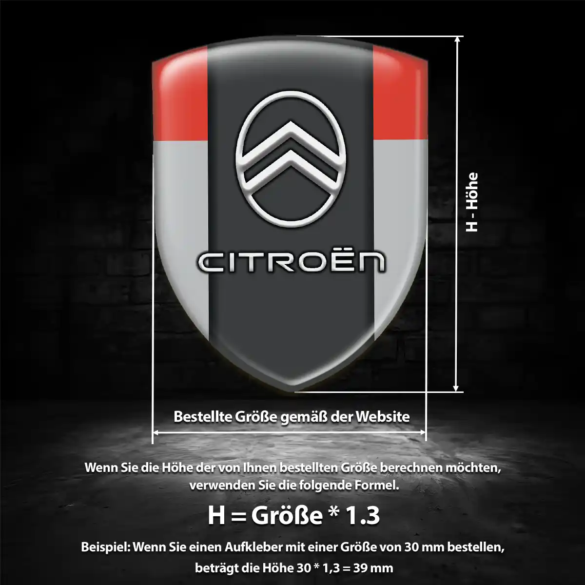 Citroen Aufkleber Silikon Embleme Edles Design