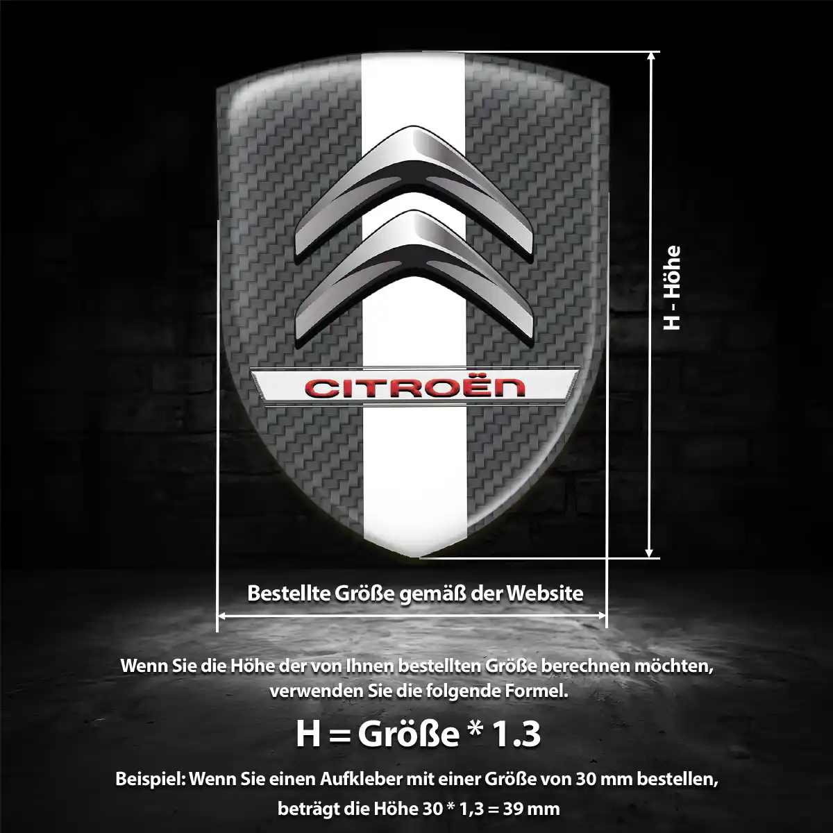 Citroen Aufkleber Silikon Embleme Elegantes Design