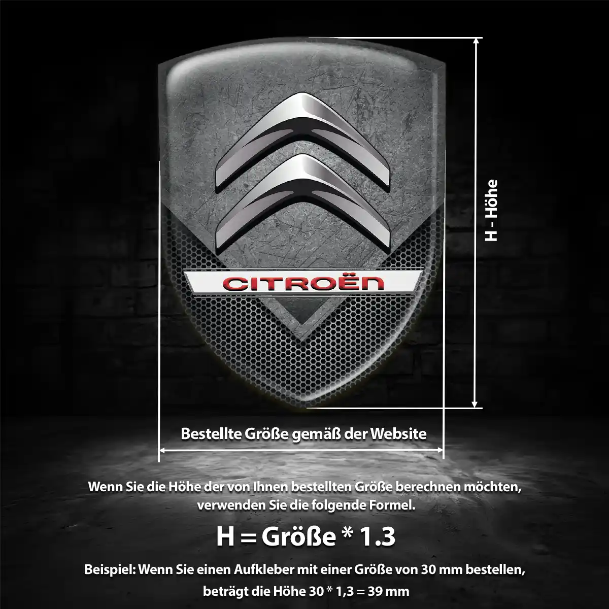 Citroen Aufkleber Silikon Embleme Hochwertiges Harz