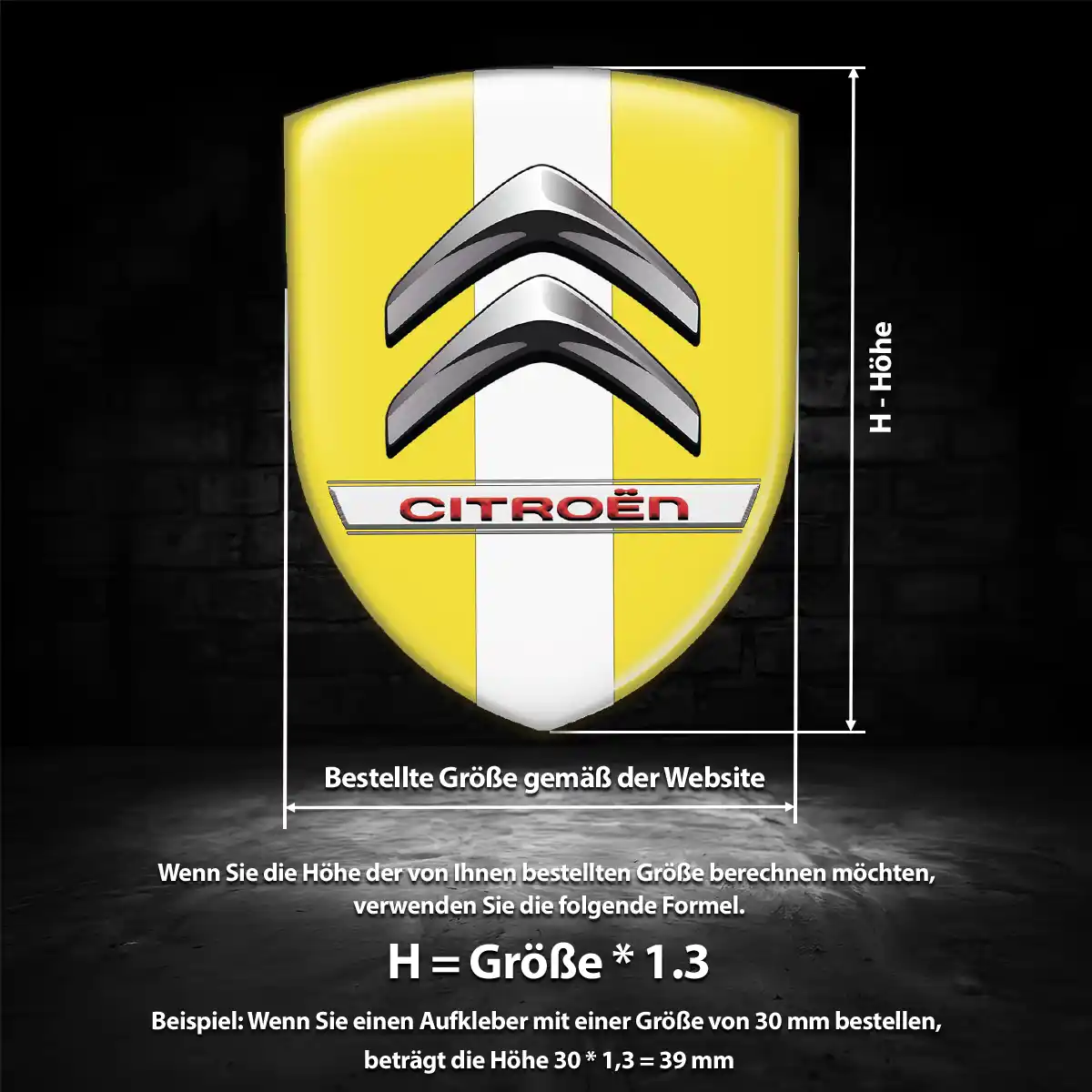 Citroen Aufkleber Wappen Auto Stilvolles Design