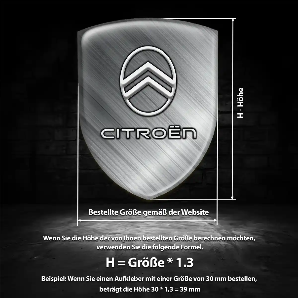 Citroen Aufkleber Wappen Auto Tuningfahrzeug