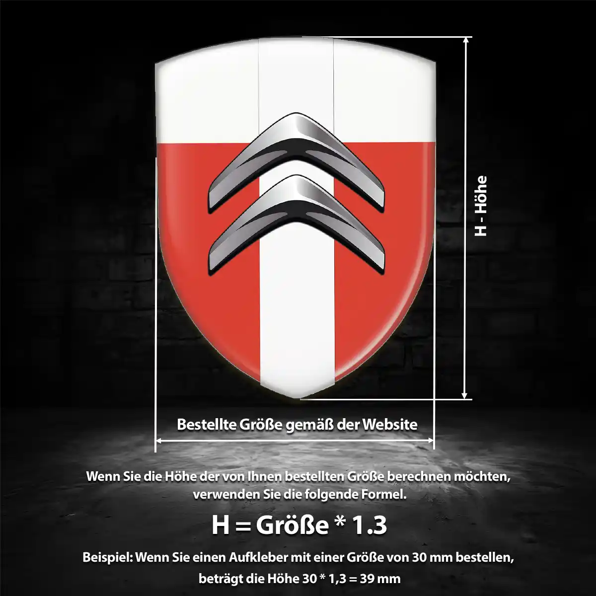 Citroen Aufkleber Wappen Edles Design