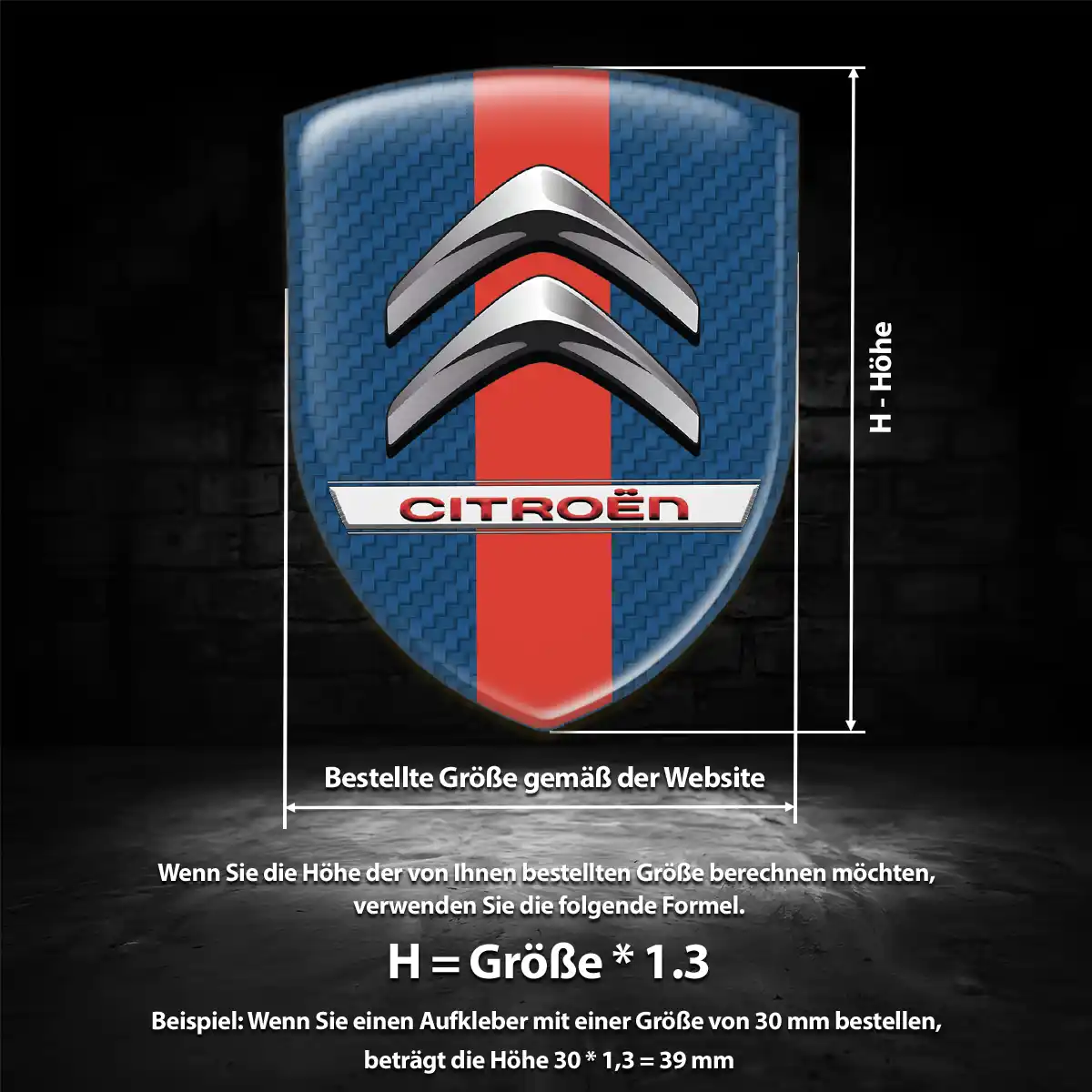 Citroen Aufkleber Wappen Emblem Edles Design