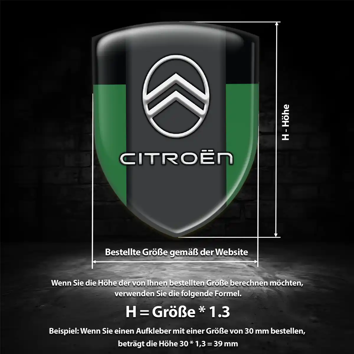 Citroen Aufkleber Wappen Emblem Interieurdesign