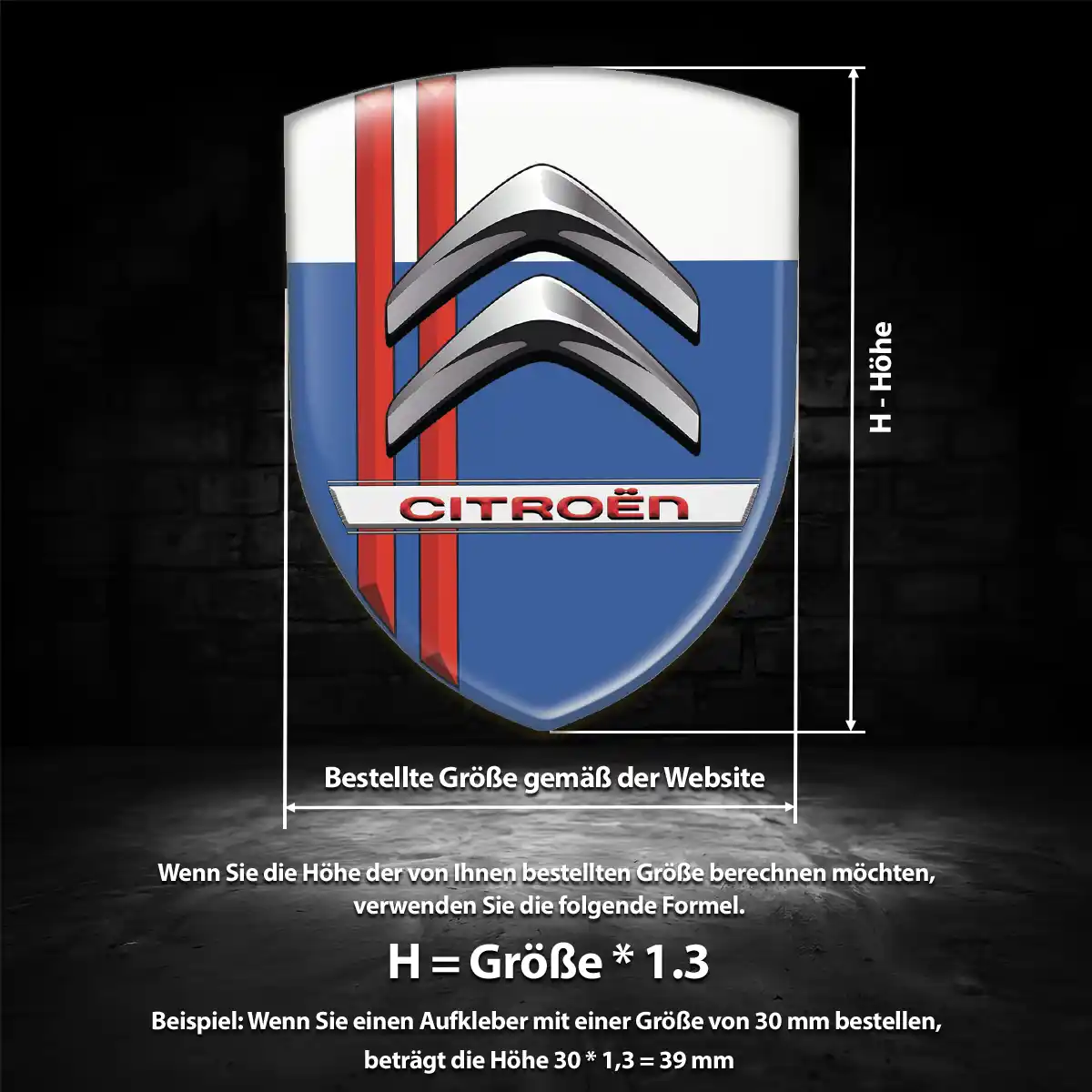 Citroen Emblem Aufkleber Ausdrucksstarkes Design