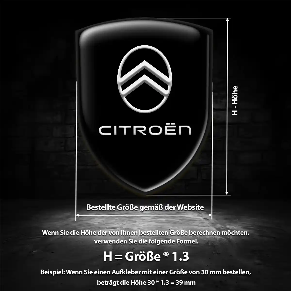 Citroen Emblem Aufkleber Auto Hochwertiges Harz
