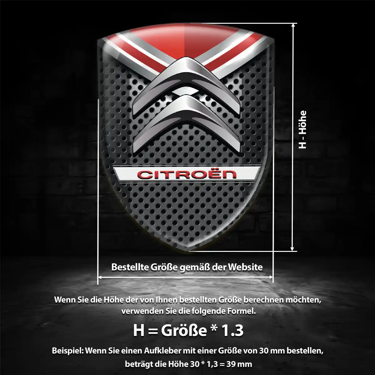 Citroen Emblem Aufkleber Hohe Qualität