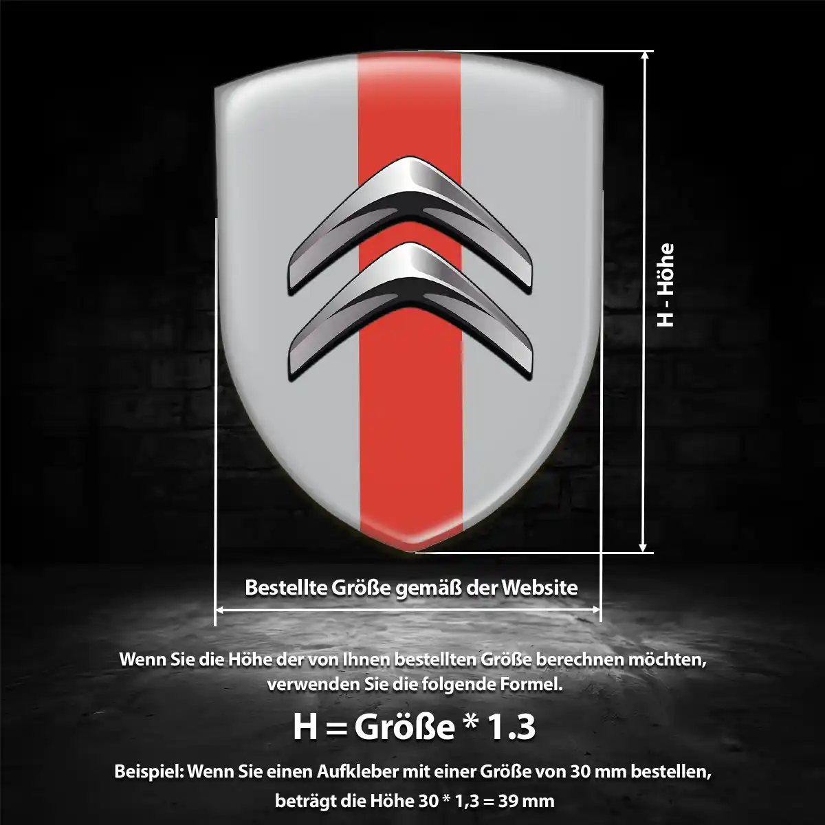 Citroen Emblem Aufkleber Wappen Auto Hochwertiges Harz