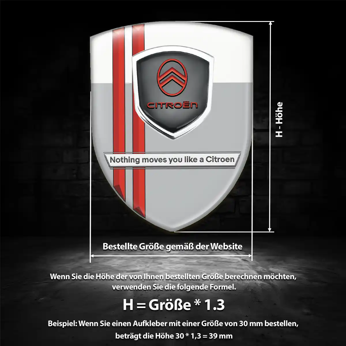 Citroen Emblem Aufkleber Wappen Edles Design