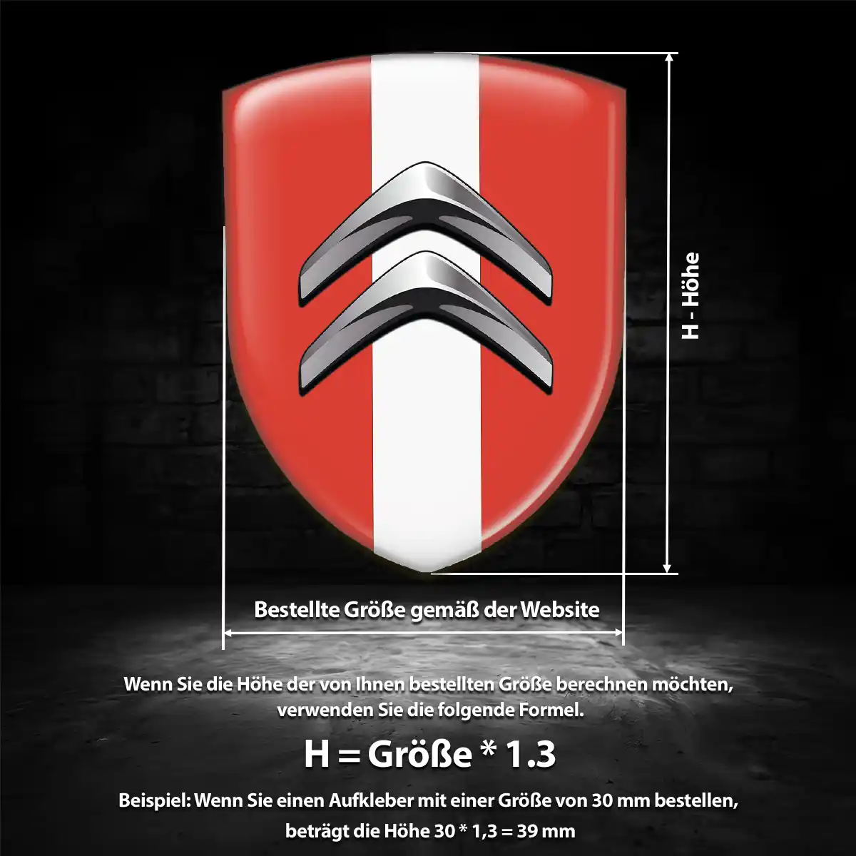 Citroen Emblem Aufkleber Wappen Limitierte Auflage