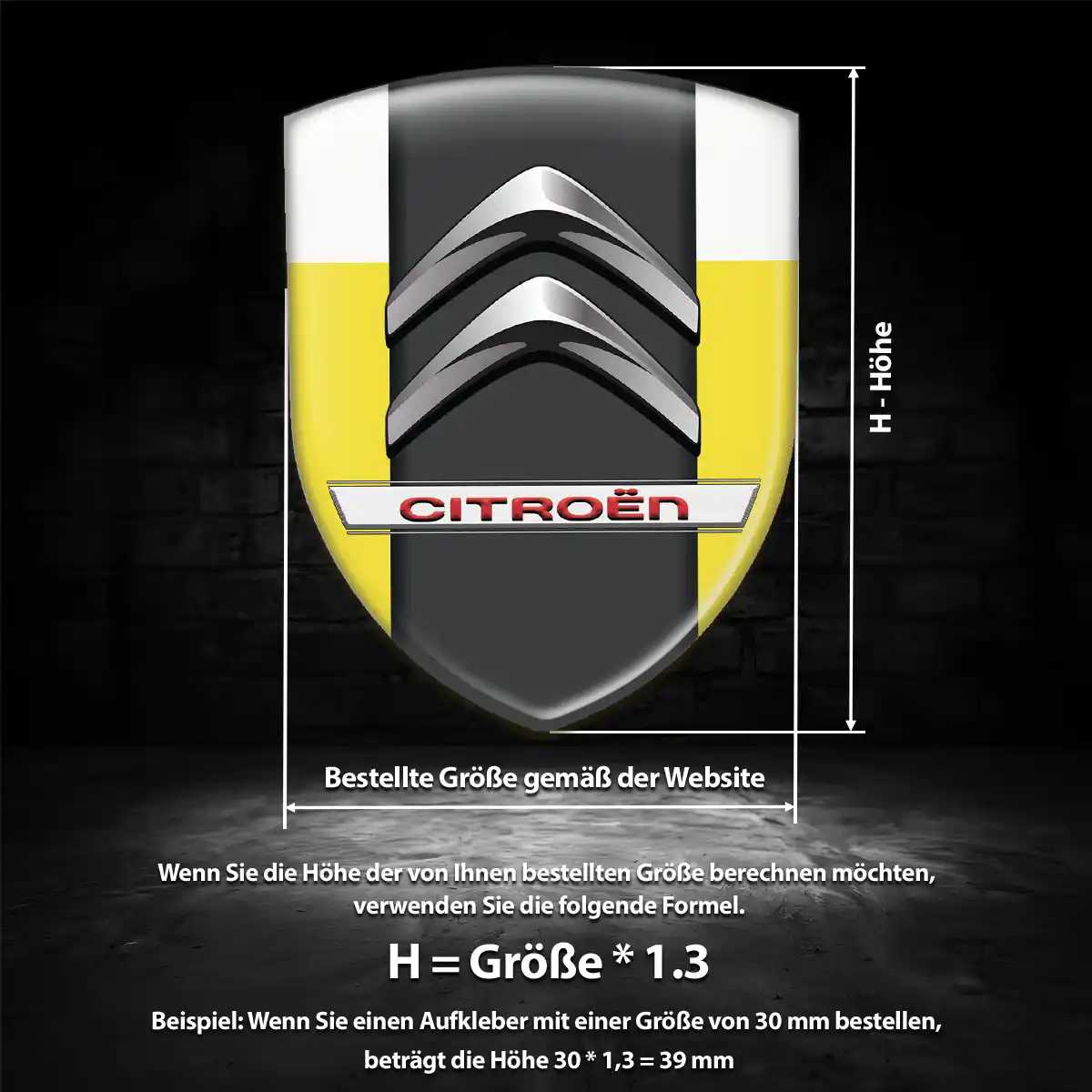 Citroen Emblem Wappen Aufkleber Auto Exterieurdesign