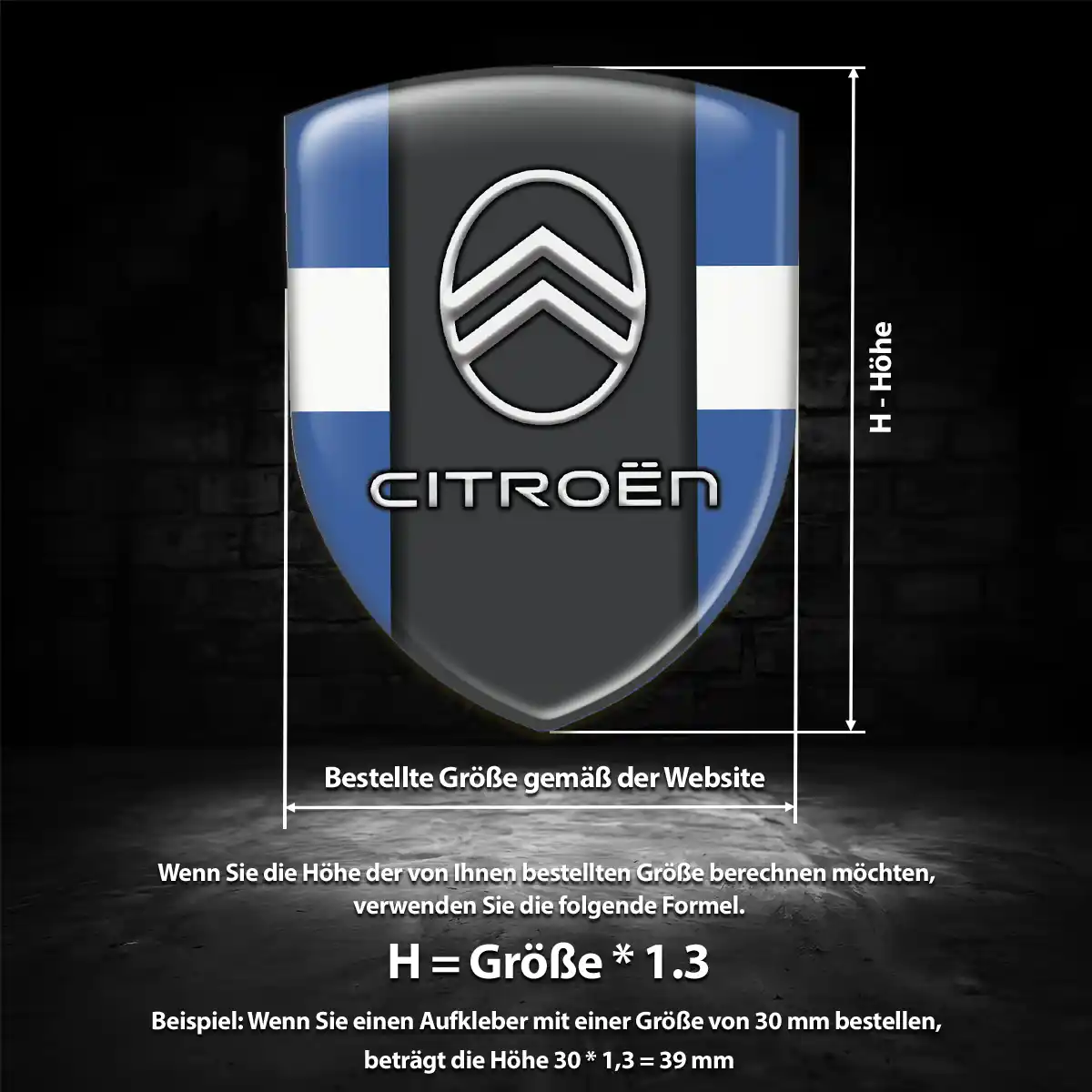 Citroen Emblem Wappen Aufkleber Auto Interieurdesign