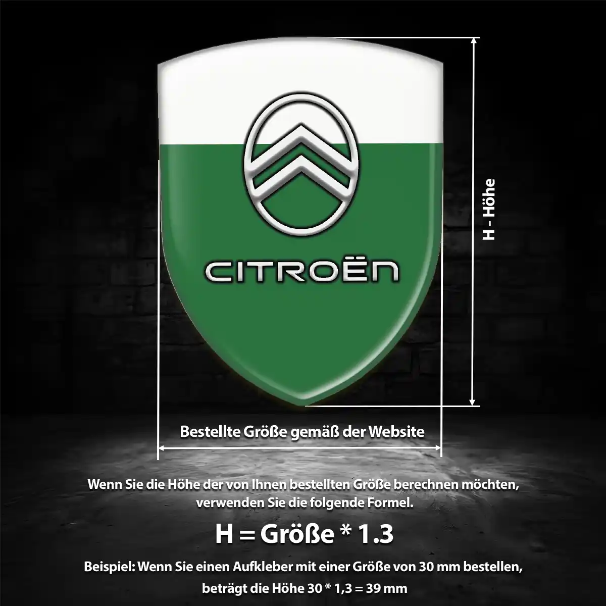 Citroen Emblem Wappen Aufkleber Edles Design
