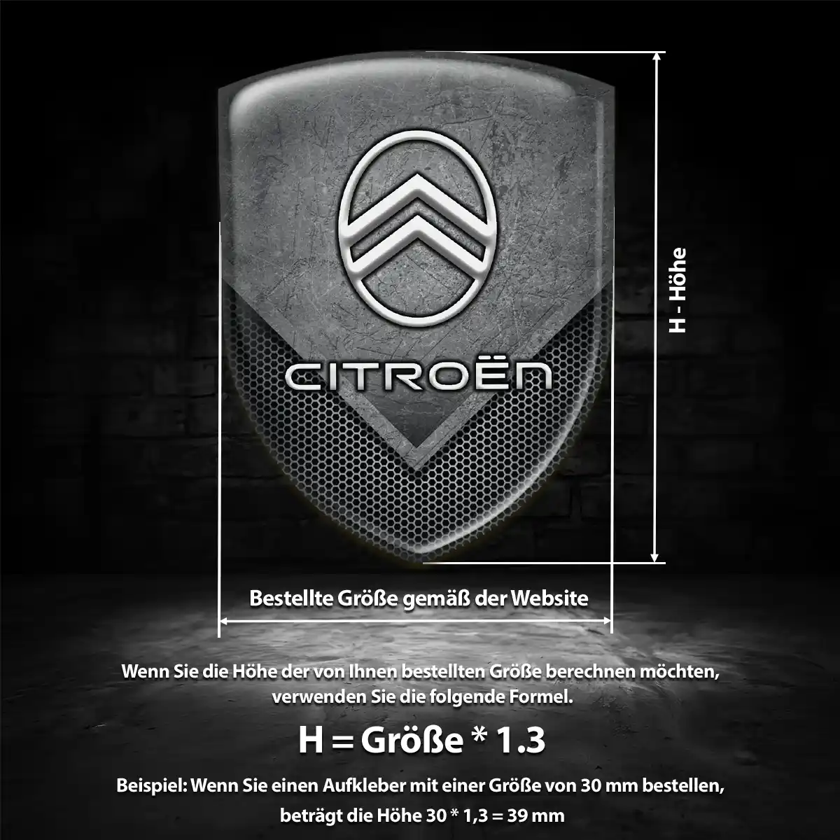Citroen Emblem Wappen Aufkleber Elegantes Design