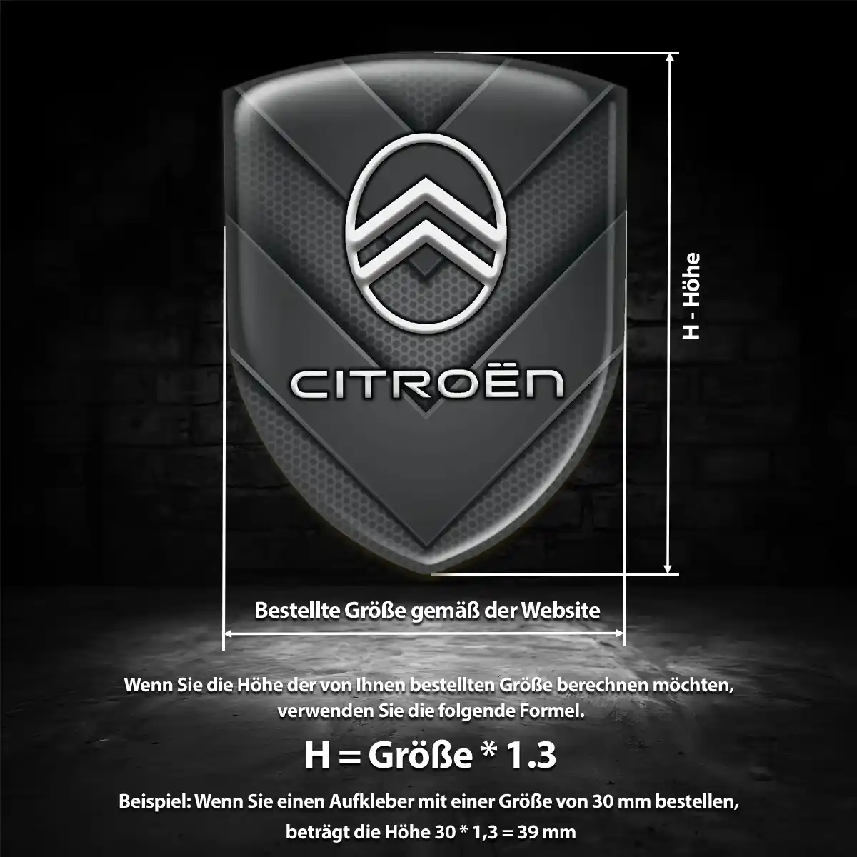 Citroen Emblem Wappen Aufkleber Erstklassige Qualität