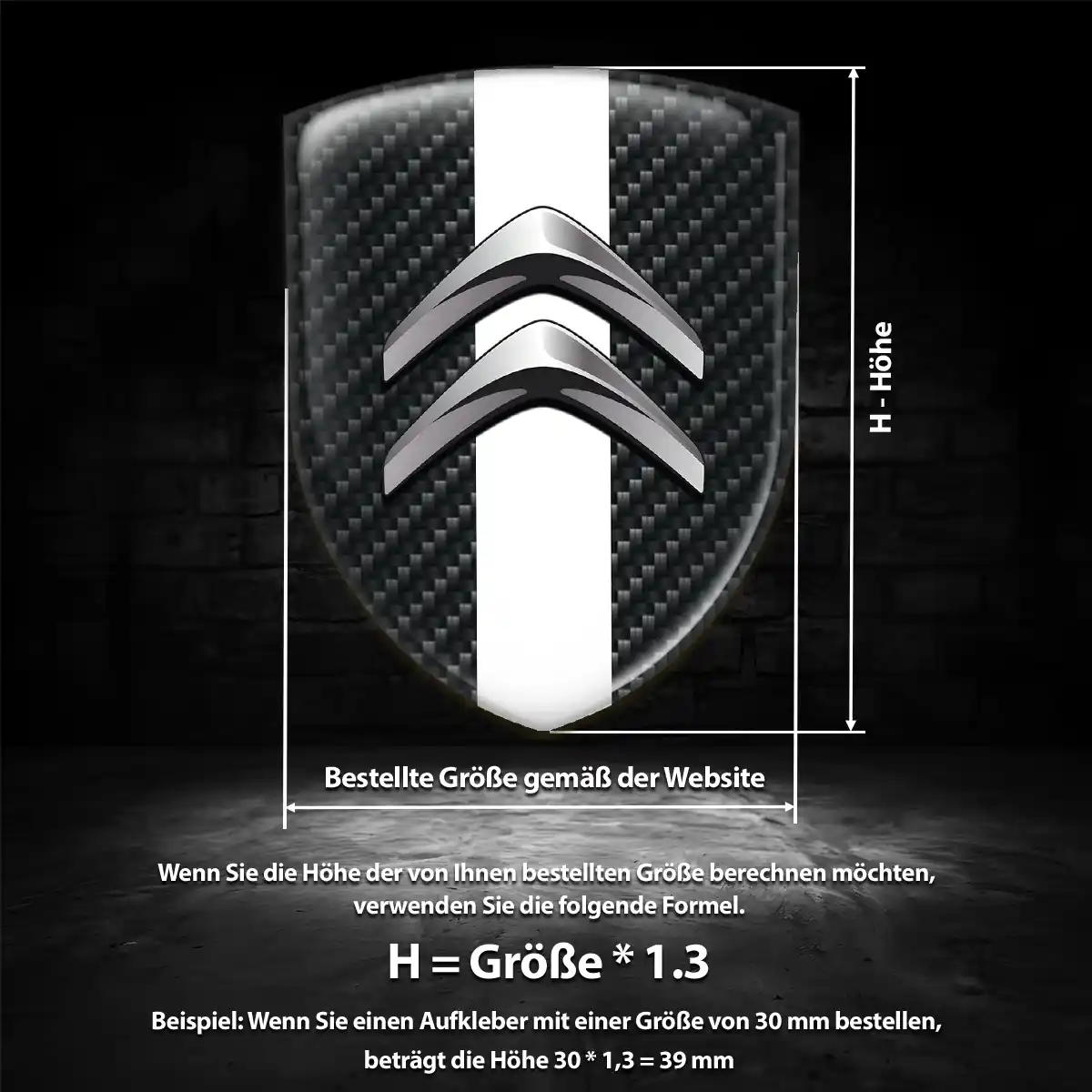 Citroen Emblem Wappen Hochwertiges Harz