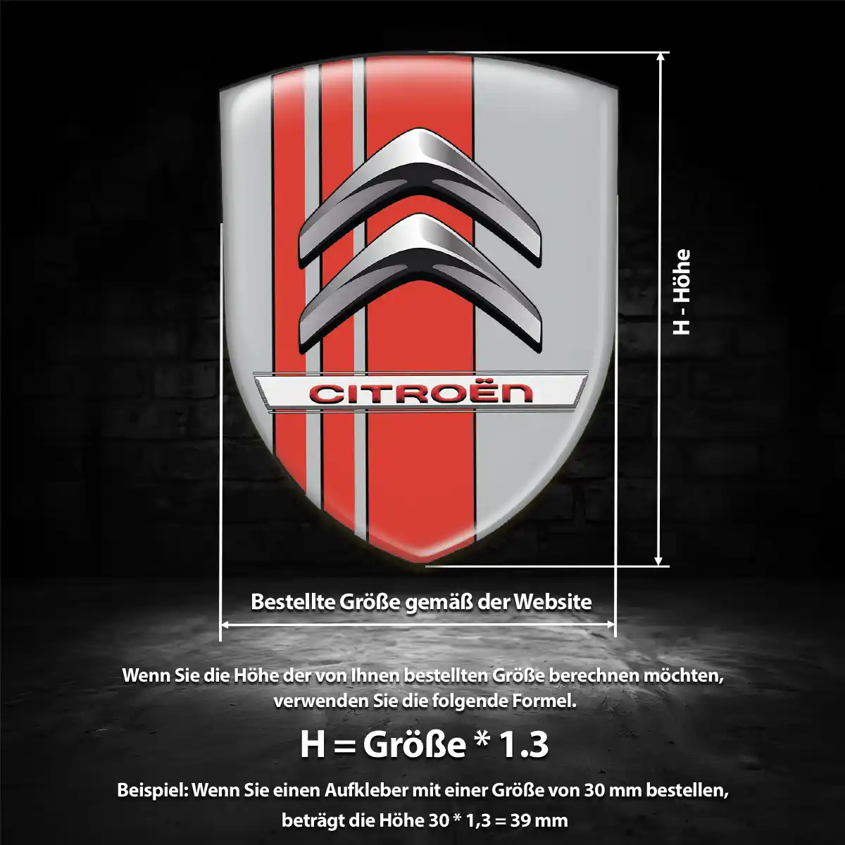 Citroen Emblem Wappen Interieurdesign