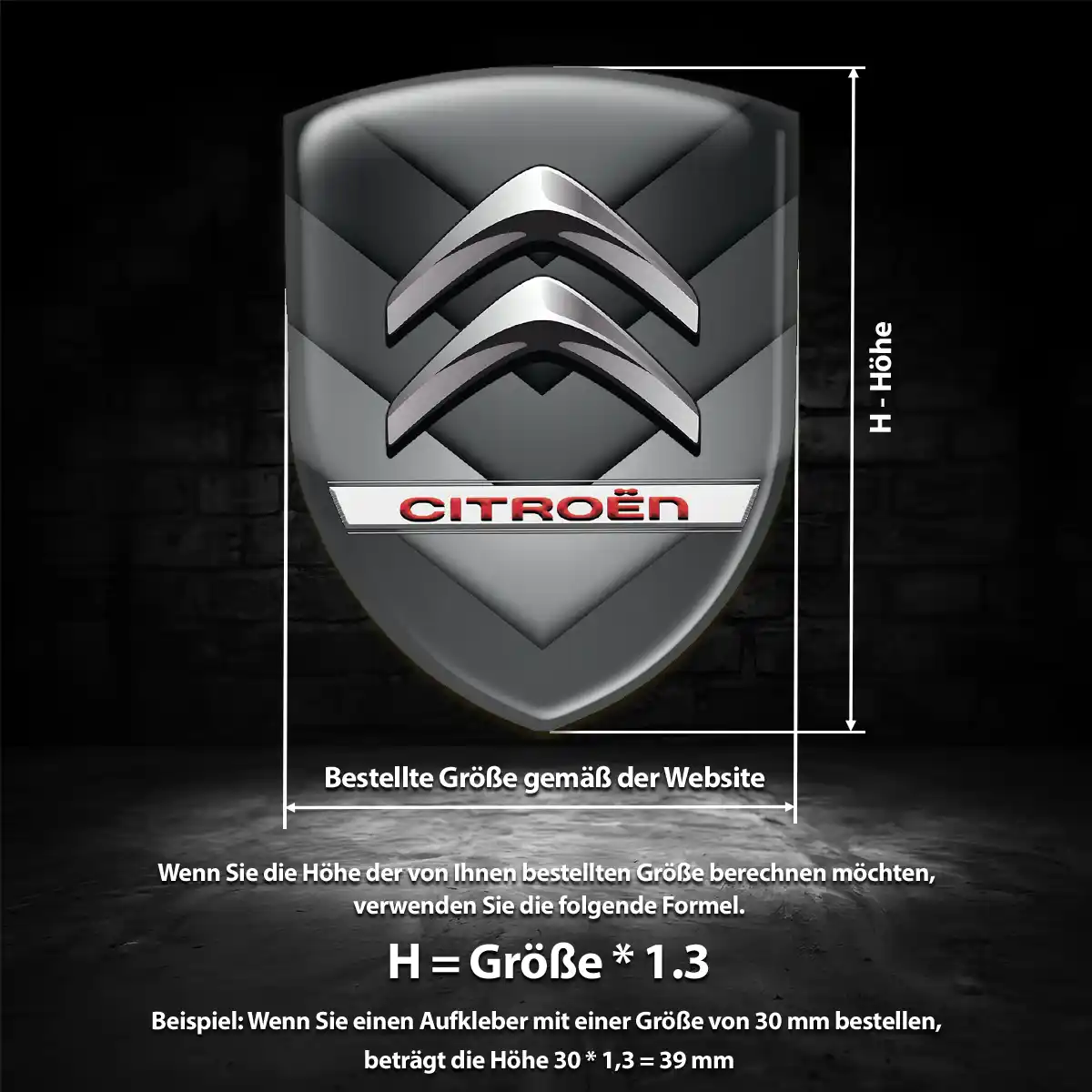 Citroen Embleme Silikon Aufkleber Auto Exterieurdesign