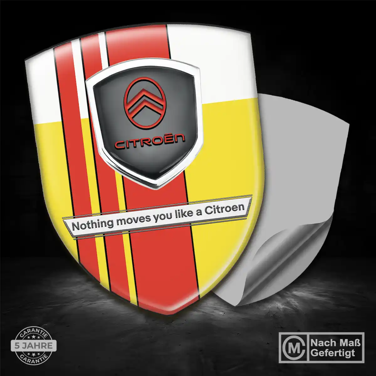 Citroen Embleme Silikon Aufkleber Auto Markenedition