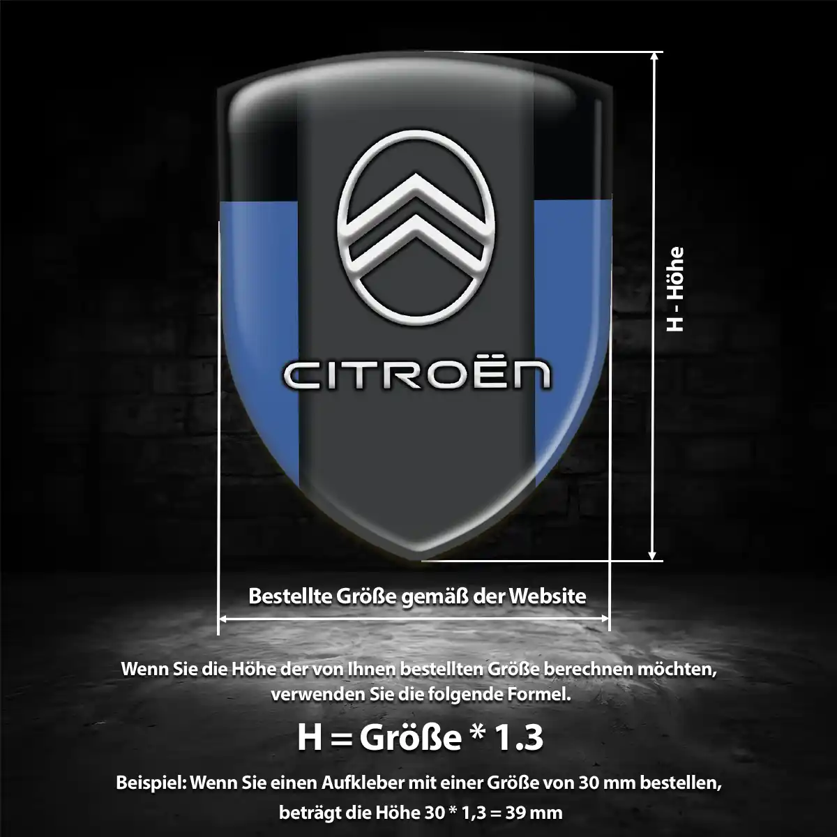 Citroen Embleme Silikon Aufkleber Exterieurdesign