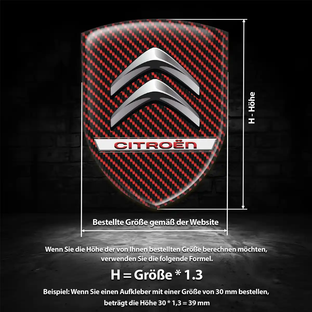 Citroen Silikon Aufkleber Embleme Auto Hochwertiges Harz